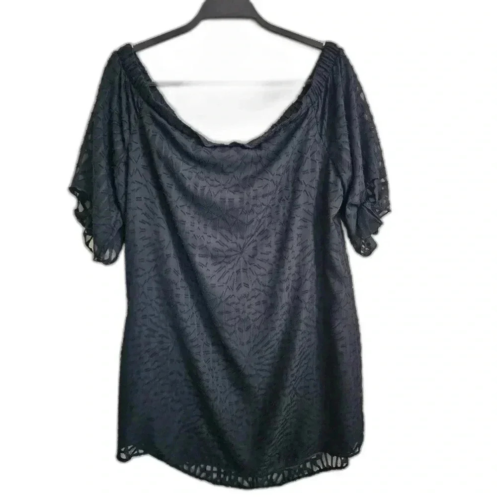 a.n.a Black Textured Dress XL